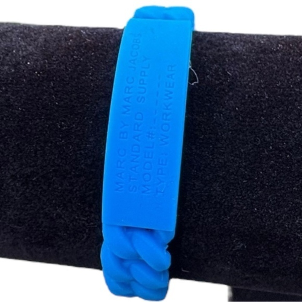 Marc By Marc Jacobs Silicone Stretch Chain Bracelet Electric Blue Lemonade